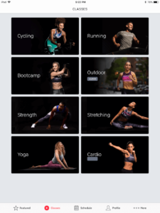 peloton app classes