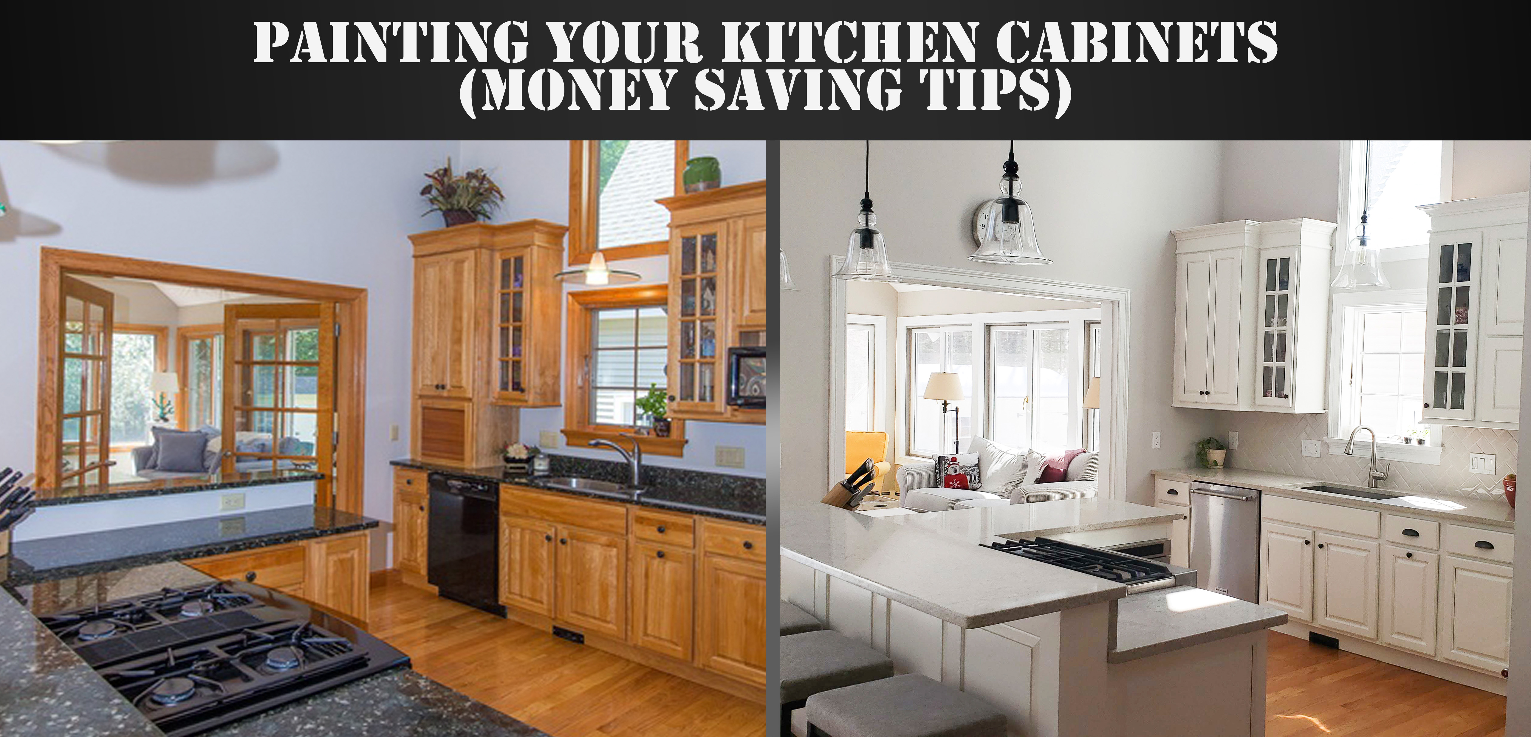 White Painted Kitchen Cabinets Before After Things In The Kitchen